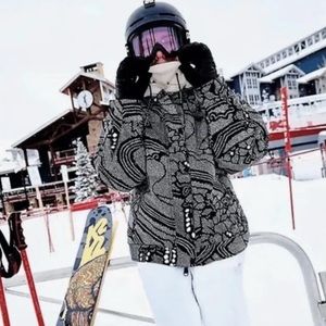 Free People Bunny Slope Printed Ski Jacket & Pants Set- Insulated